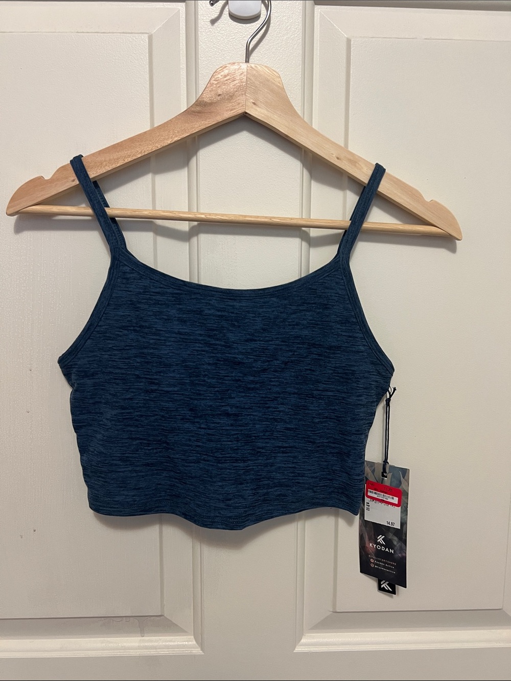 Kyodan Dark Blue Heathered Cropped Tank Top